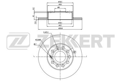 Диск тормозной задний Zekkert BS5042