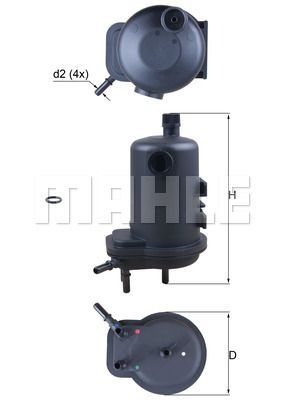 Фильтр топливный MAHLE KL633D