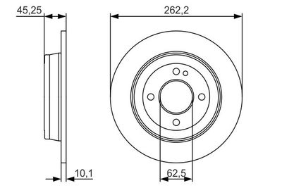 Диск тормозной BOSCH 0986479A44