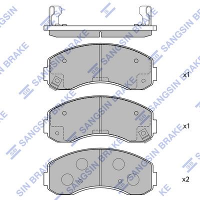 Колодки тормозные дисковые SANGSIN SP1056