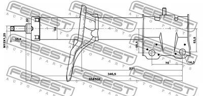 Амортизатор передний FEBEST 04665579F