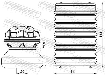 Пыльник амортизатора переднего BMW 31336780692