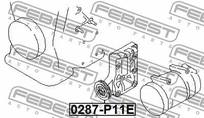 Ролик поликлинового ремня натяжной FEBEST 0287P11E