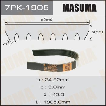 Ремень поликлиновой Masuma 7PK1905