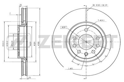 Диск тормозной передний Zekkert BS5294