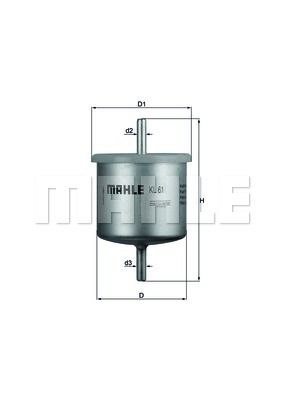 Фильтр топливный MAHLE KL61