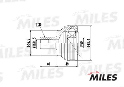 ШРУС наружный Miles GA20518