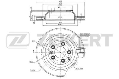 Диск тормозной задний Zekkert BS6219