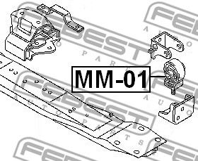 Подушка раздаточной коробки FEBEST MM01