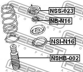 Опора амортизатора переднего FEBEST NSS023