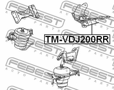Опора двигателя задняя FEBEST TMVDJ200RR