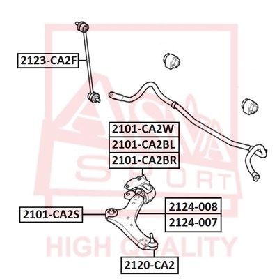 Тяга стабилизатора переднего ASVA 2123CA2F