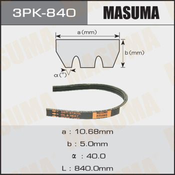 Ремень ручейковый Masuma 3PK840