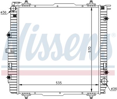 Радиатор системы охлаждения NISSENS 62599A