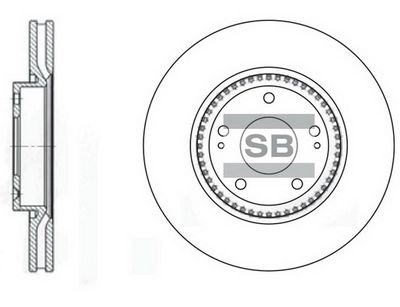 Диск тормозной передний SANGSIN SD1005