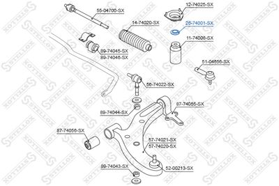 Подшипник опоры амортизатора STELLOX 2674001SX