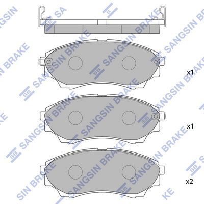 Колодки тормозные передние SANGSIN SP1479