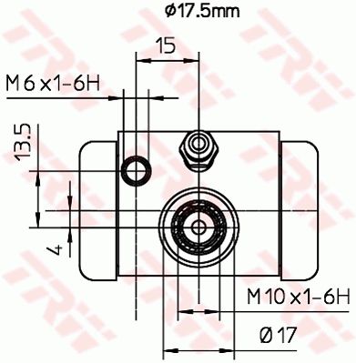 Цилиндр тормозной задний TRW BWC252