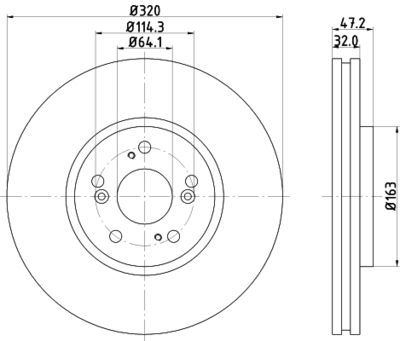 Диск тормозной передний Nisshinbo ND8034K