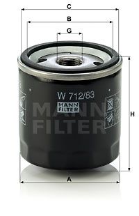 Фильтр масляный MANN-FILTER W71283