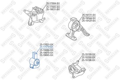 Подушка двигателя передняя STELLOX 2517019SX