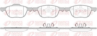 Колодки тормозные дисковые передние REMSA 108200