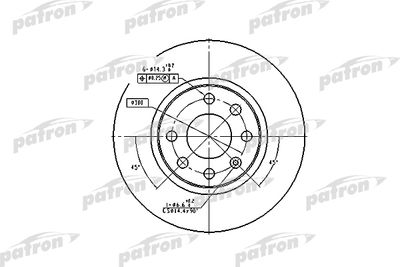 Диск тормозной передний PATRON PBD1624