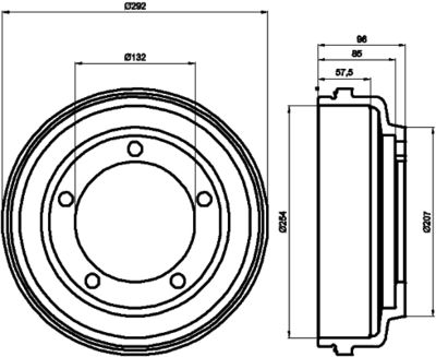 Барабан тормозной задний Mintex MBD058