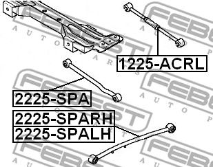 Тяга задняя продольная правая FEBEST 2225SPARH