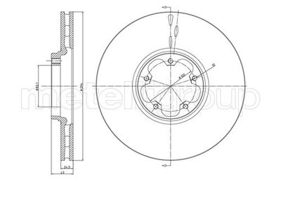 Диск тормозной METELLI 230702