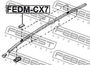 Заглушка в молдинг крыши FEBEST FEDMCX7