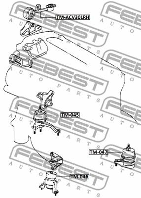 Опора двигателя FEBEST TM046