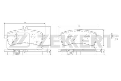 Колодки тормозные дисковые задние Zekkert BS1413