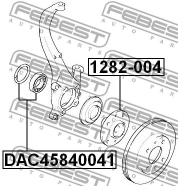 Подшипник передней ступицы FEBEST DAC45840041