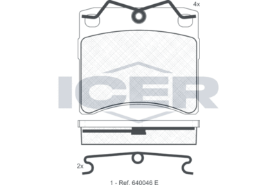 Колодки тормозные дисковые ICER 140895