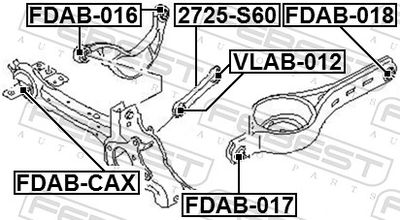 Рычаг задней подвески нижний VOLVO 31317602