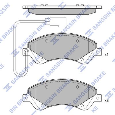 Колодки тормозные дисковые SANGSIN SP4403