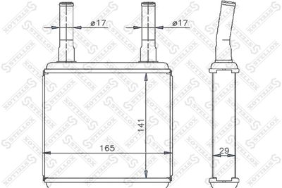 Радиатор отопителя STELLOX 1035113SX