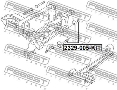 Болт с эксцентриком ремкомплект FEBEST 2329005KIT