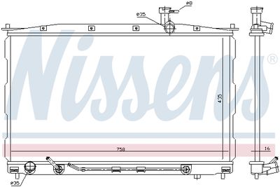 Радиатор системы охлаждения NISSENS 67505