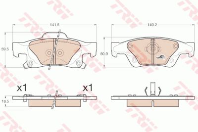 Колодки тормозные задние TRW GDB4448