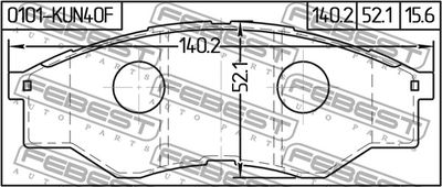 Колодки тормозные передние FEBEST 0101KUN40F