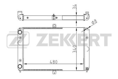 Радиатор охлаждения двигателя Zekkert MK1505