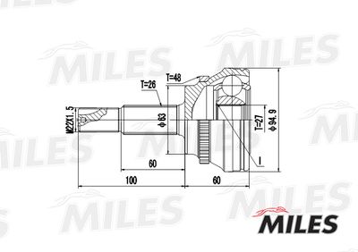 ШРУС наружный Miles GA20498