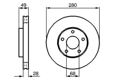 Диск тормозной передний BOSCH 0986479R90