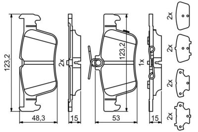 Колодки тормозные дисковые BOSCH 0986494839