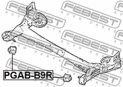 Сайлентблок задней балки FEBEST PGABB9R