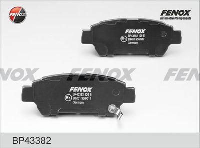 Колодки тормозные задние FENOX BP43382