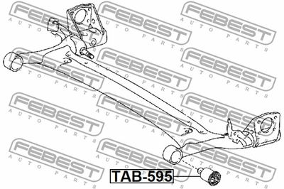 Сайлентблок задней балки FEBEST TAB595