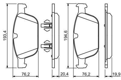 Колодки тормозные дисковые передние BOSCH 0986494305